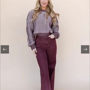 Judy Blue Burgundy Flare Jeans